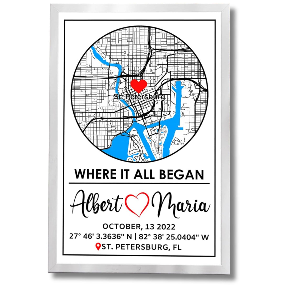 Personalized city map glass art, a 43rd wedding anniversary travel themed gift