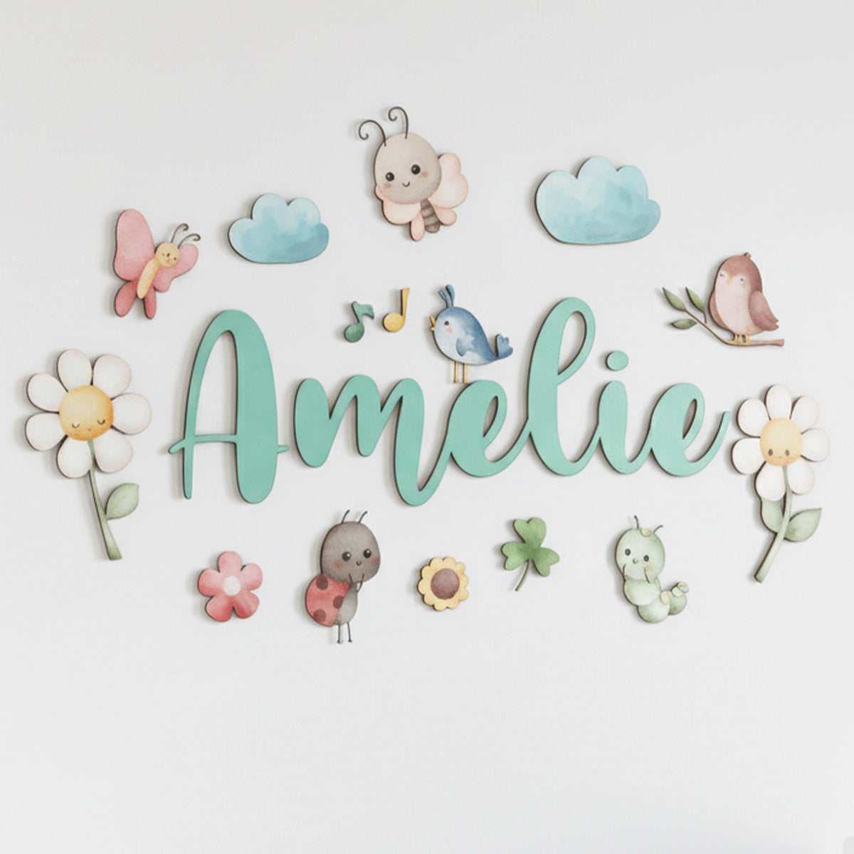Forest Friends Nursery Name Sign