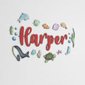 Nursery Name Sign - Custom 3D Wood Under the Sea, Baby Shower