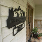 Personalized Metal Family Address Sign - Outdoor Wall Art