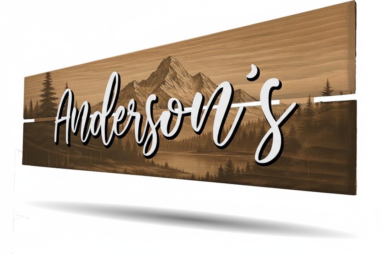 Decorative Wood Family Sign - Coastal Farmhouse Decor | Aydan's Unique Finds