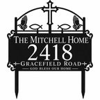 Blessed Home Metal Address Sign