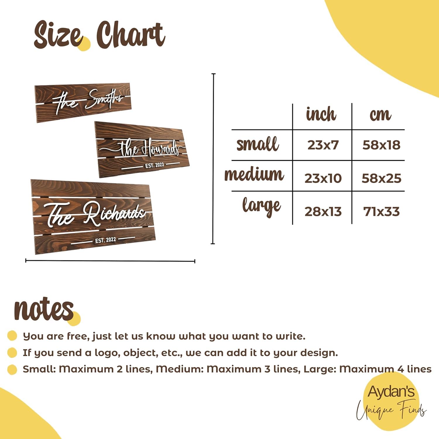 Custom Wood Family Name Sign - Established Date Plaque | Aydan's Unique Finds