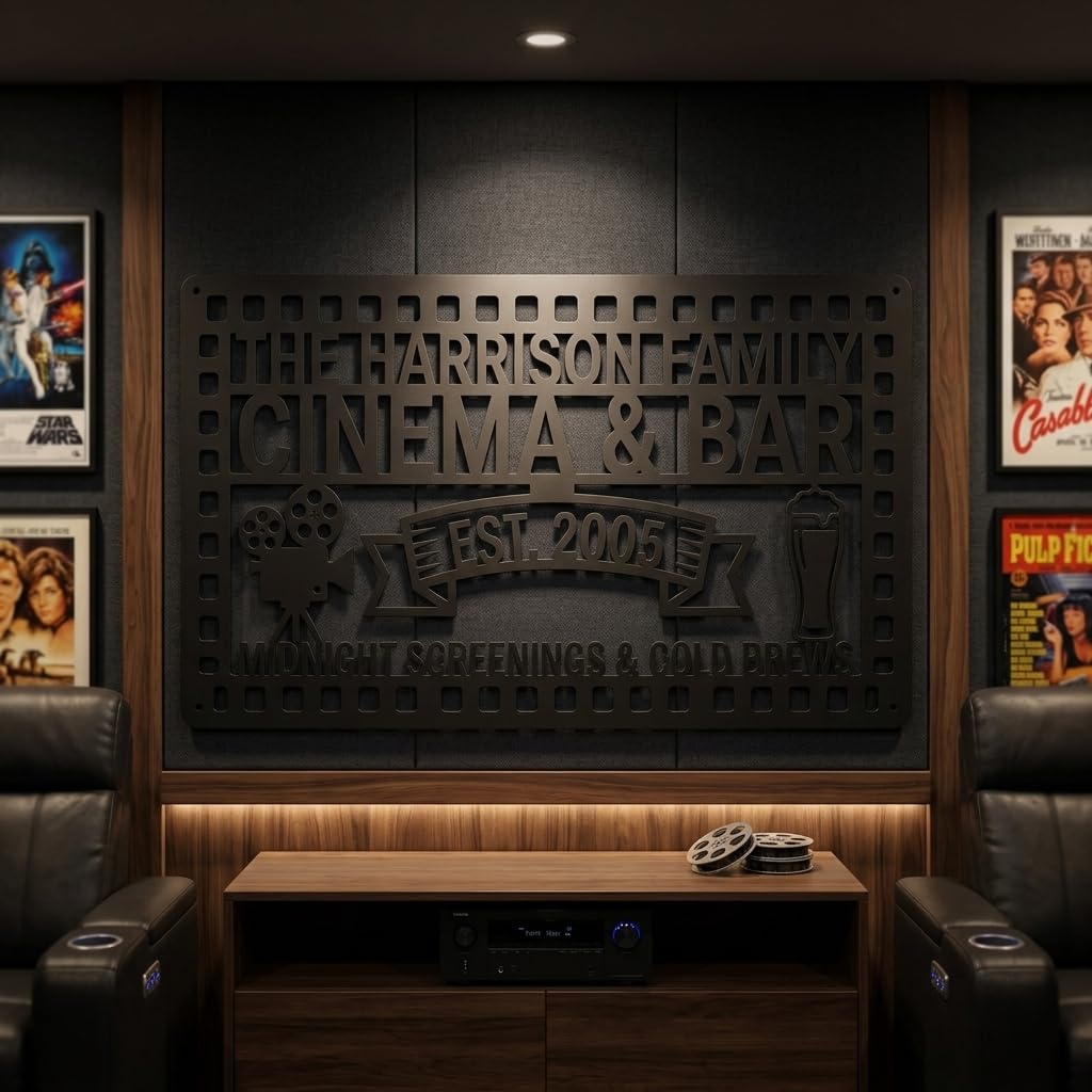 Customizable Metal Bar Sign - Powder-Coated Wall Art