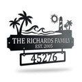 Personalized Metal Family Address Sign - Outdoor Wall Art | Aydan's Unique Finds
