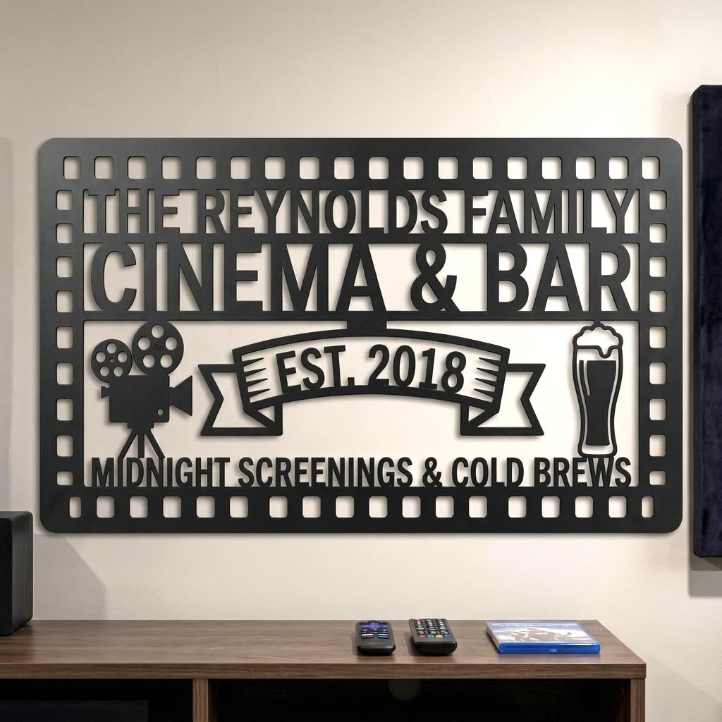 Customizable Metal Bar Sign - Powder-Coated Wall Art