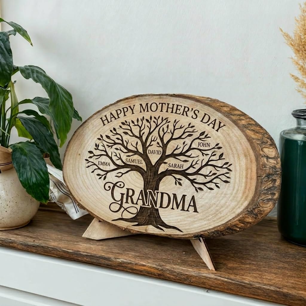Personalized Mother's Day Wood Plaque - Family Names