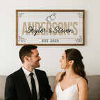Personalized Wedding Sign - Custom Family Name Canvas | Aydan's Unique Finds