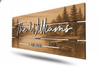 Decorative Wood Family Sign - Rustic Lake Cabin Sign
