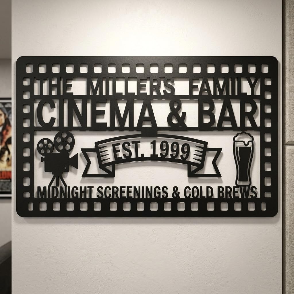 Customizable Metal Bar Sign - Powder-Coated Wall Art