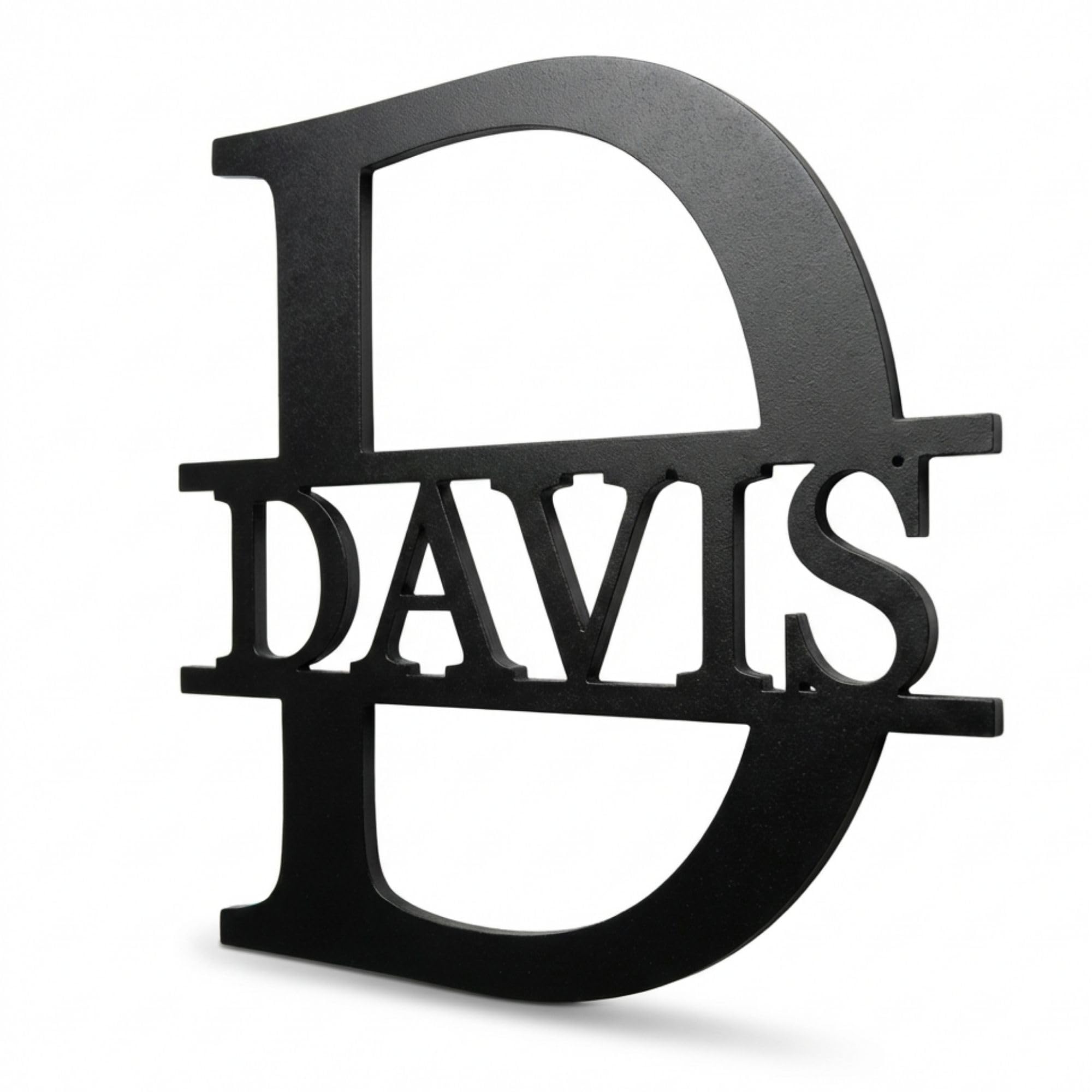 Custom Metal Monogram Family Name Sign - Modern Wall Art