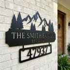 Personalized Metal Family Address Sign - Outdoor Wall Art