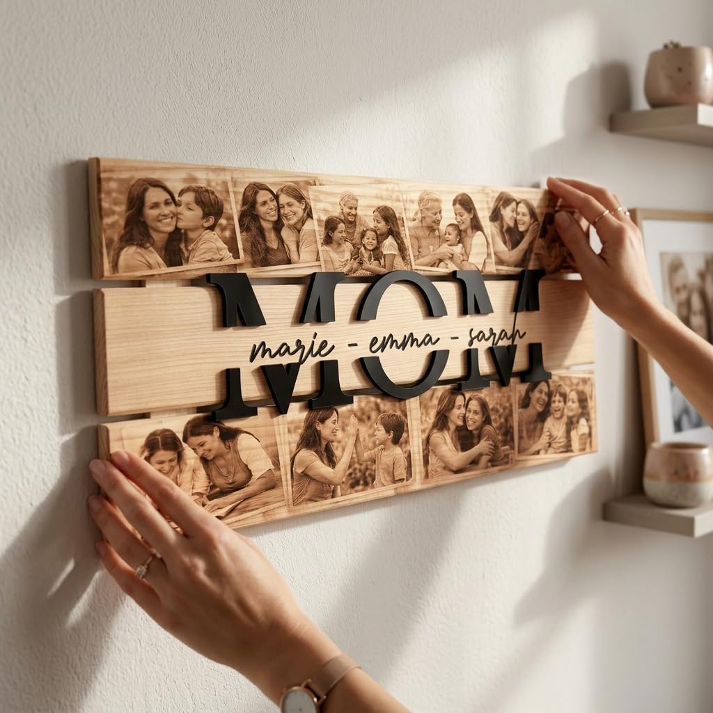 Personalized Photo Wood Sign for Mom - Mother's Day Gift | Aydan's Unique Finds