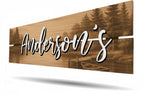 Decorative Wood Family Sign - Rustic Lake Cabin Sign