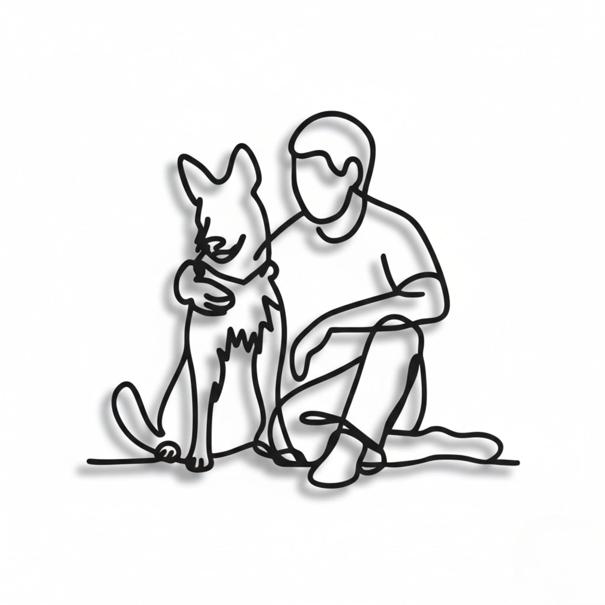 Minimalist Animal Metal Wall Art - Pet Silhouette Decor