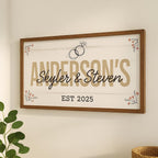 Personalized Wedding Sign - Custom Family Name Canvas | Aydan's Unique Finds
