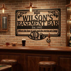 Customizable Metal Bar Sign - Powder-Coated Wall Art