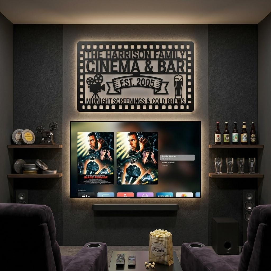 Customizable Metal Bar Sign - Powder-Coated Wall Art