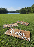 Personalized Family Name Sign - Art Deco Wood Wall Decor | Aydan's Unique Finds