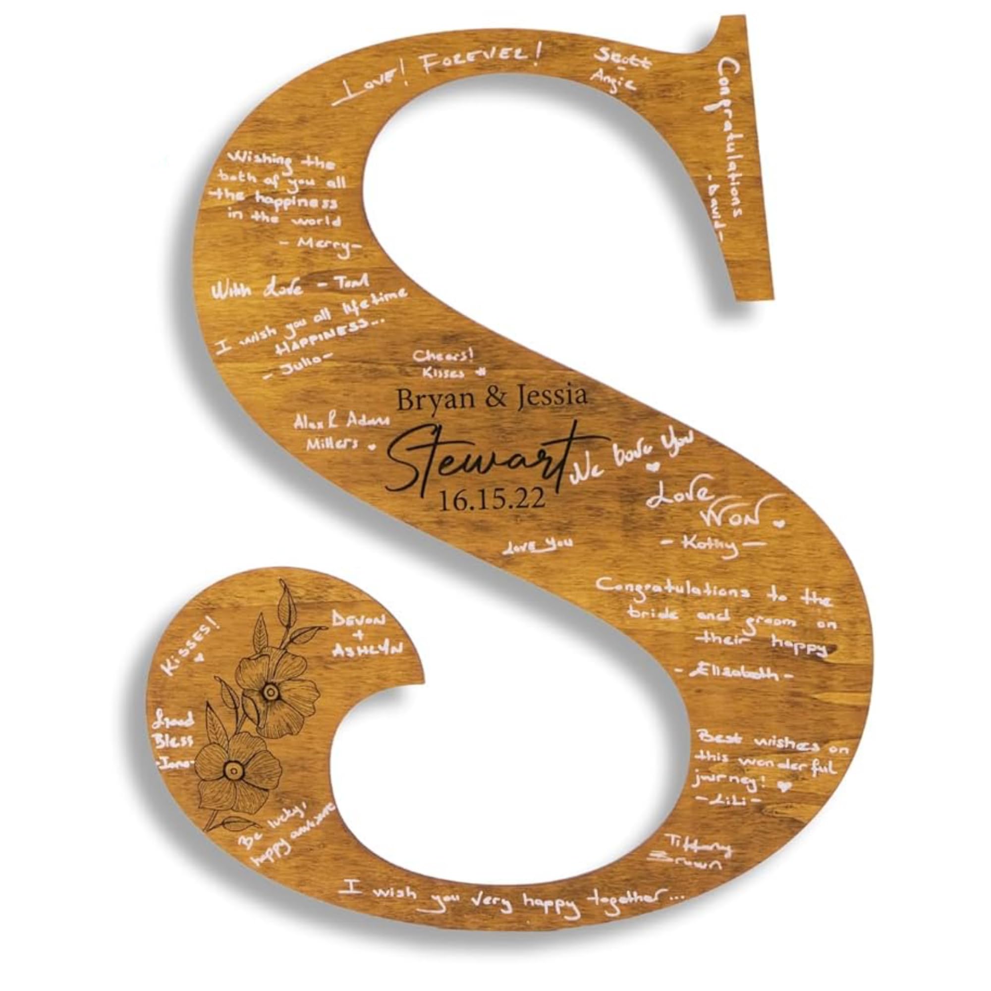 Personalized Wedding Guestbook Sign - Wooden Keepsake | Aydan's Unique Finds