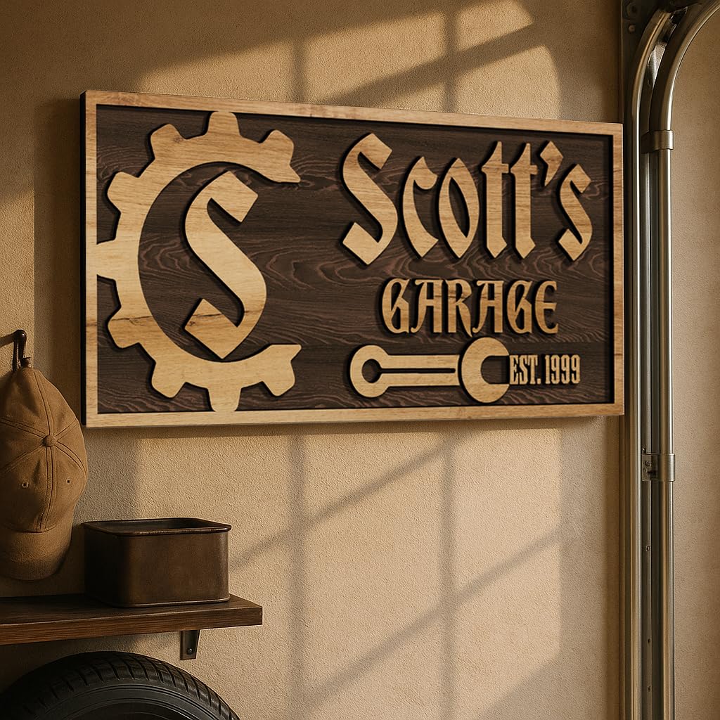 Custom Wood Backyard Bar Sign - Personalized Lounge Decor