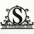 Custom Metal Monogram Family Name Sign - Modern Wall Art | Aydan's Unique Finds
