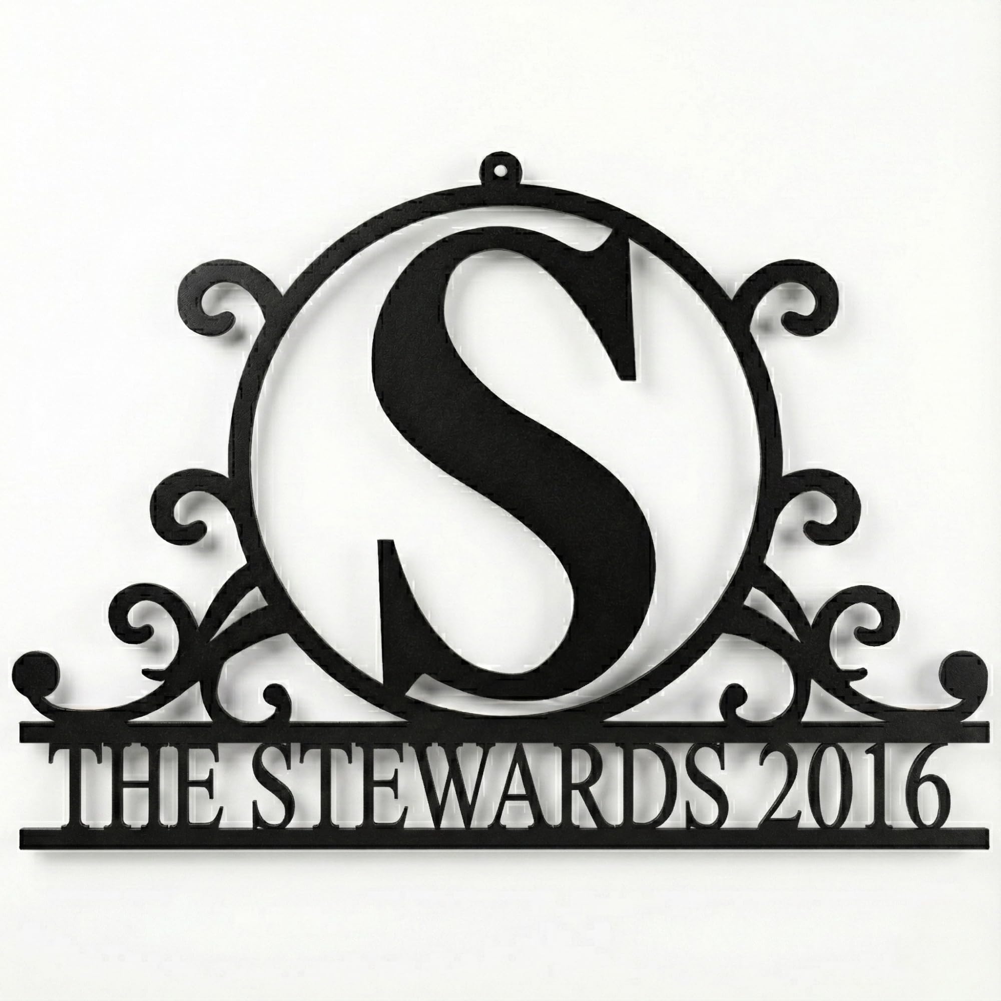 Custom Metal Monogram Family Name Sign - Modern Wall Art | Aydan's Unique Finds