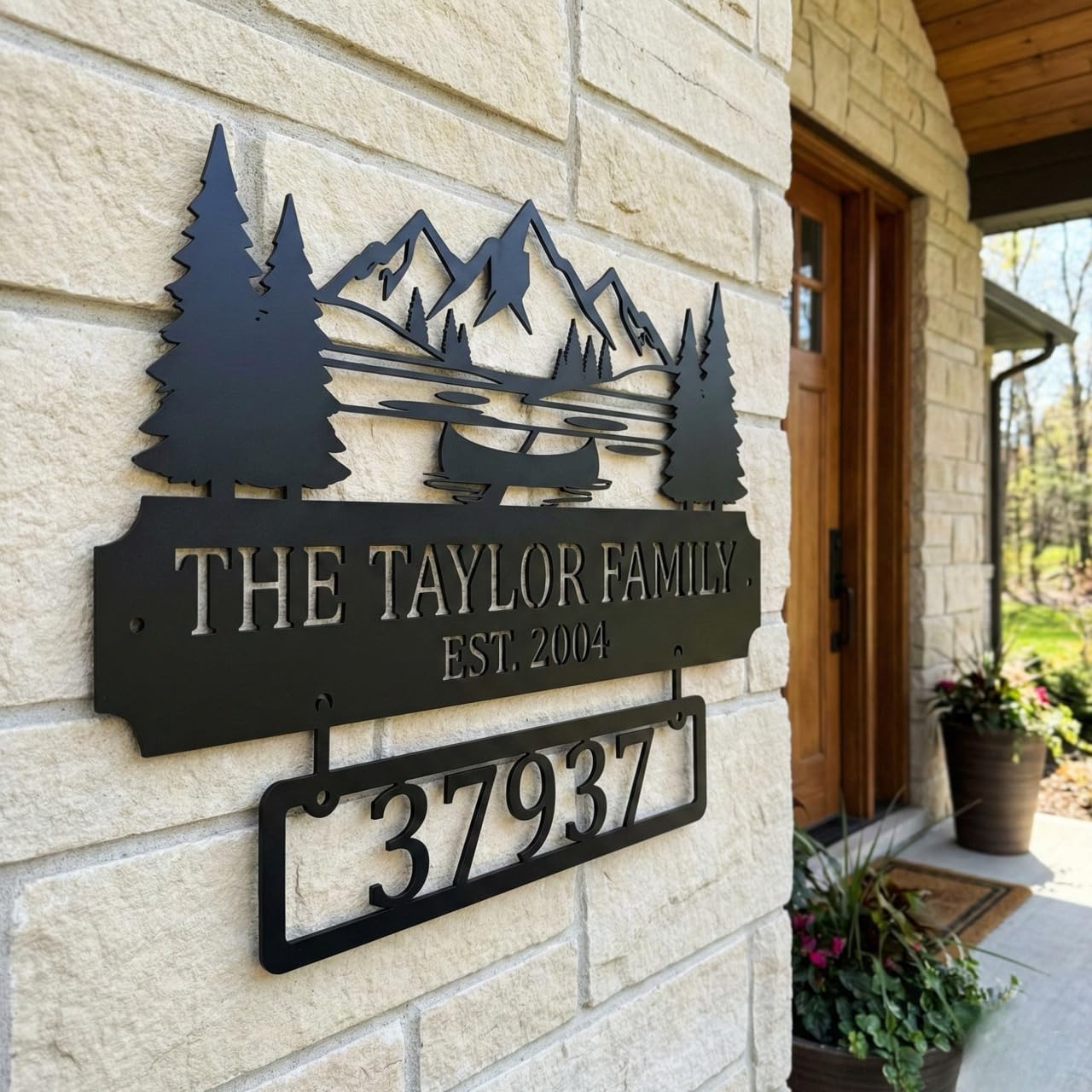 Personalized Metal Family Address Sign - Outdoor Wall Art | Aydan's Unique Finds
