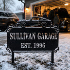 Garage Metal Address Sign
