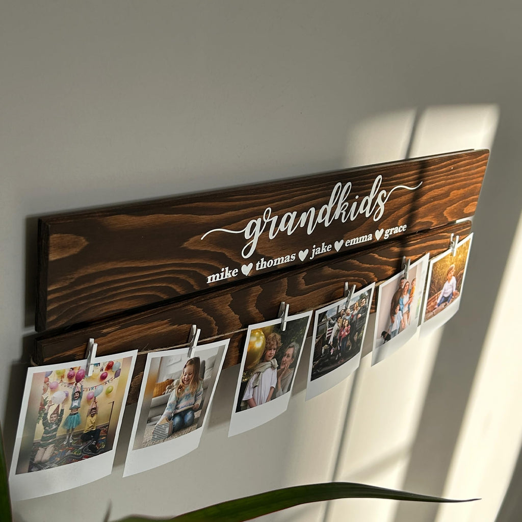 Personalized Wood Family Photo Sign - Mother's Day Gift | Aydan's Unique Finds