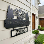 Personalized Metal Family Address Sign - Outdoor Wall Art | Aydan's Unique Finds