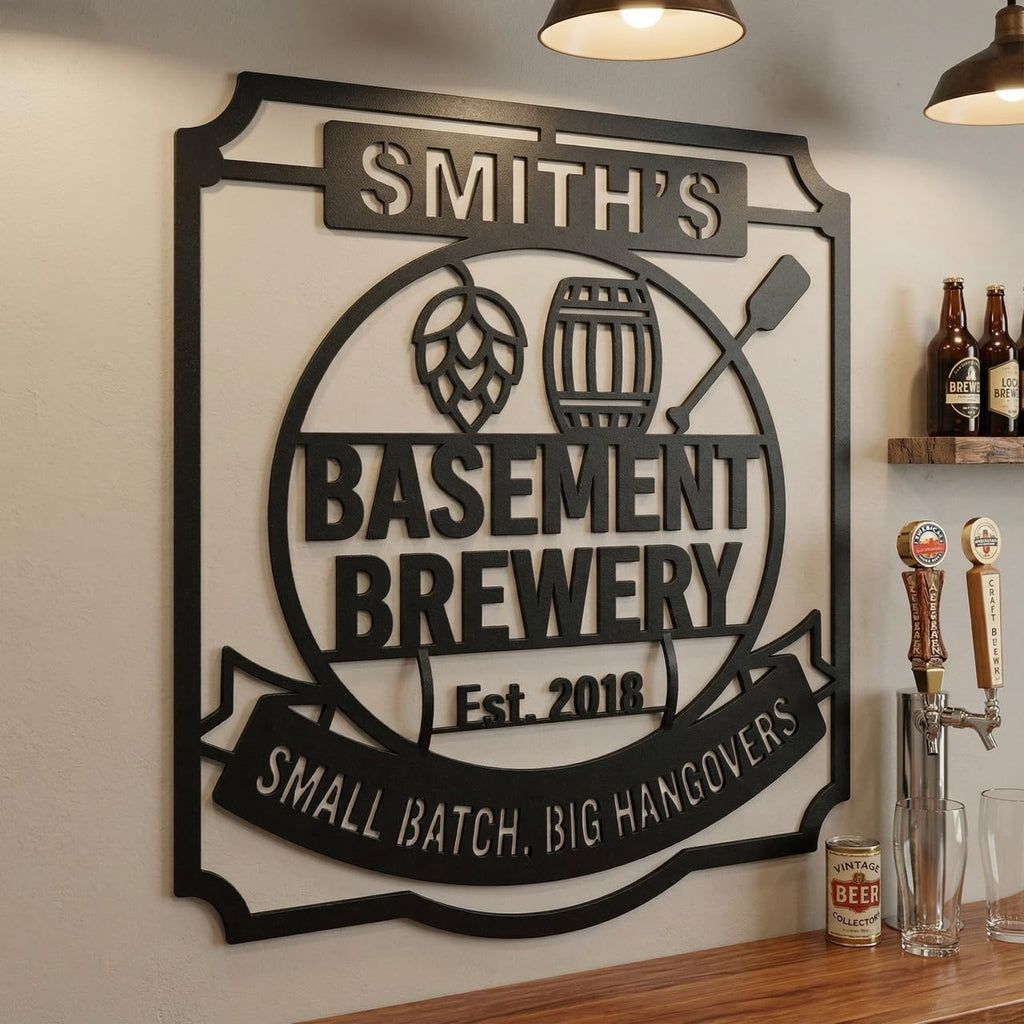 Customizable Metal Bar Sign - Powder-Coated Wall Art | Aydan's Unique Finds