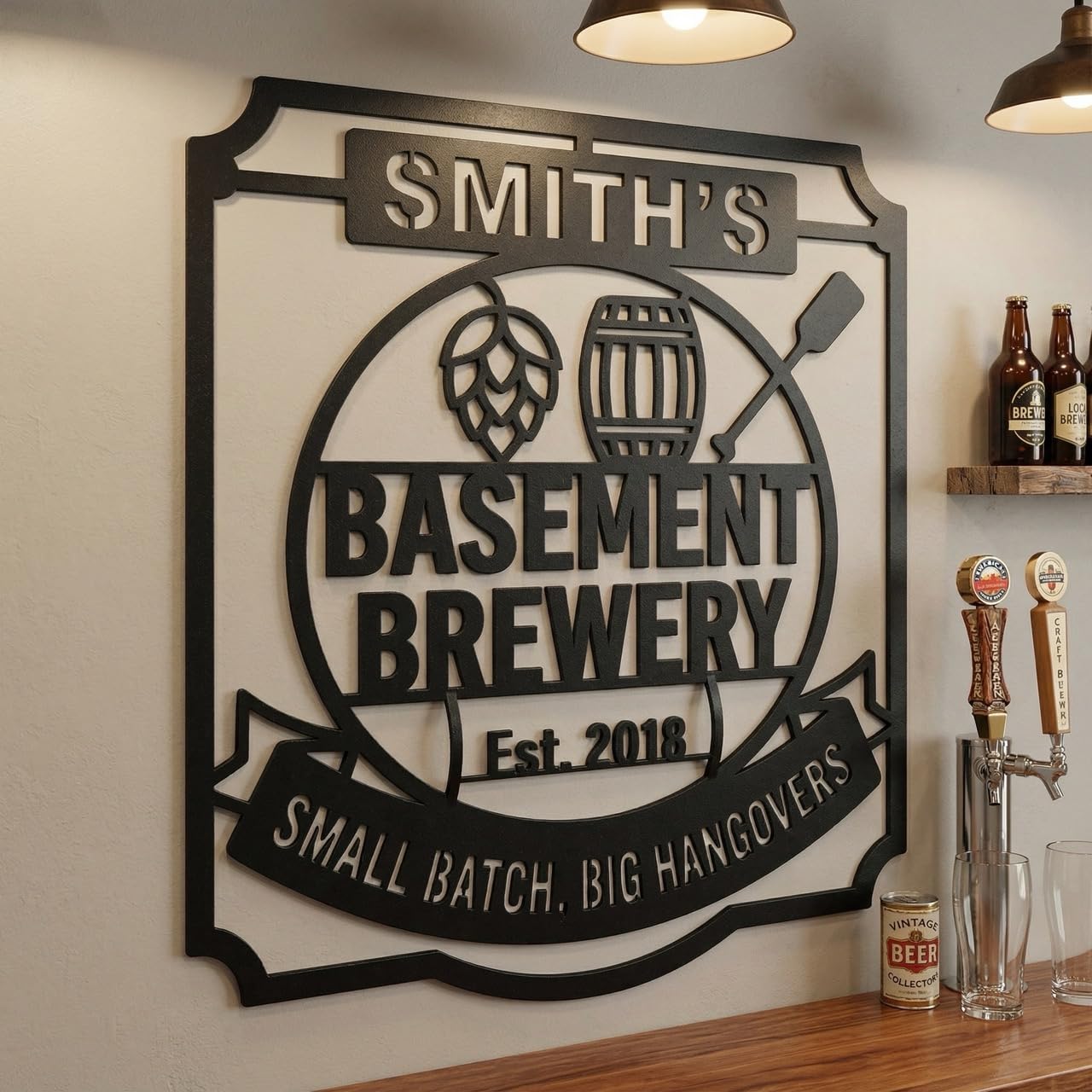 Customizable Metal Bar Sign - Powder-Coated Wall Art | Aydan's Unique Finds