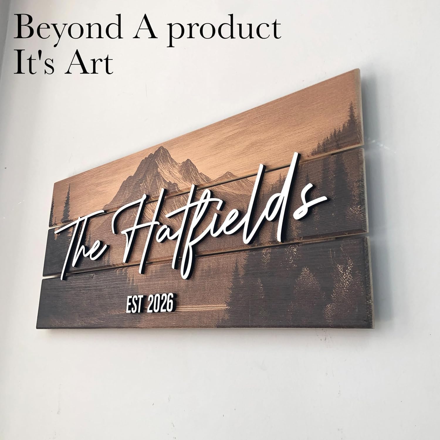 Decorative Wood Family Sign - Coastal Farmhouse Decor | Aydan's Unique Finds
