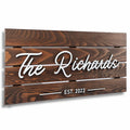 Custom Wood Family Name Sign - Established Date Plaque | Aydan's Unique Finds