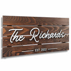 Custom Wood Family Name Sign - Established Date Plaque | Aydan's Unique Finds