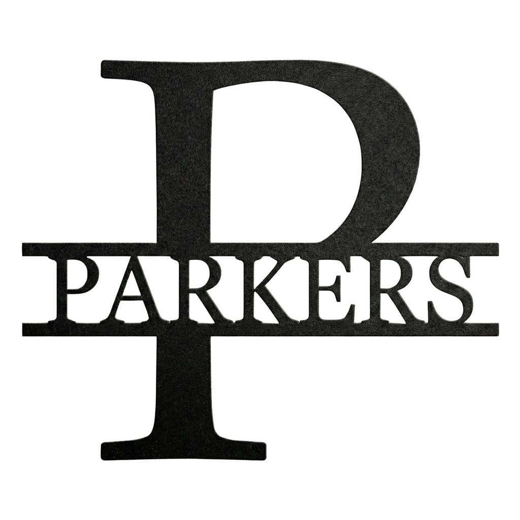 Custom Metal Monogram Family Name Sign - Modern Wall Art