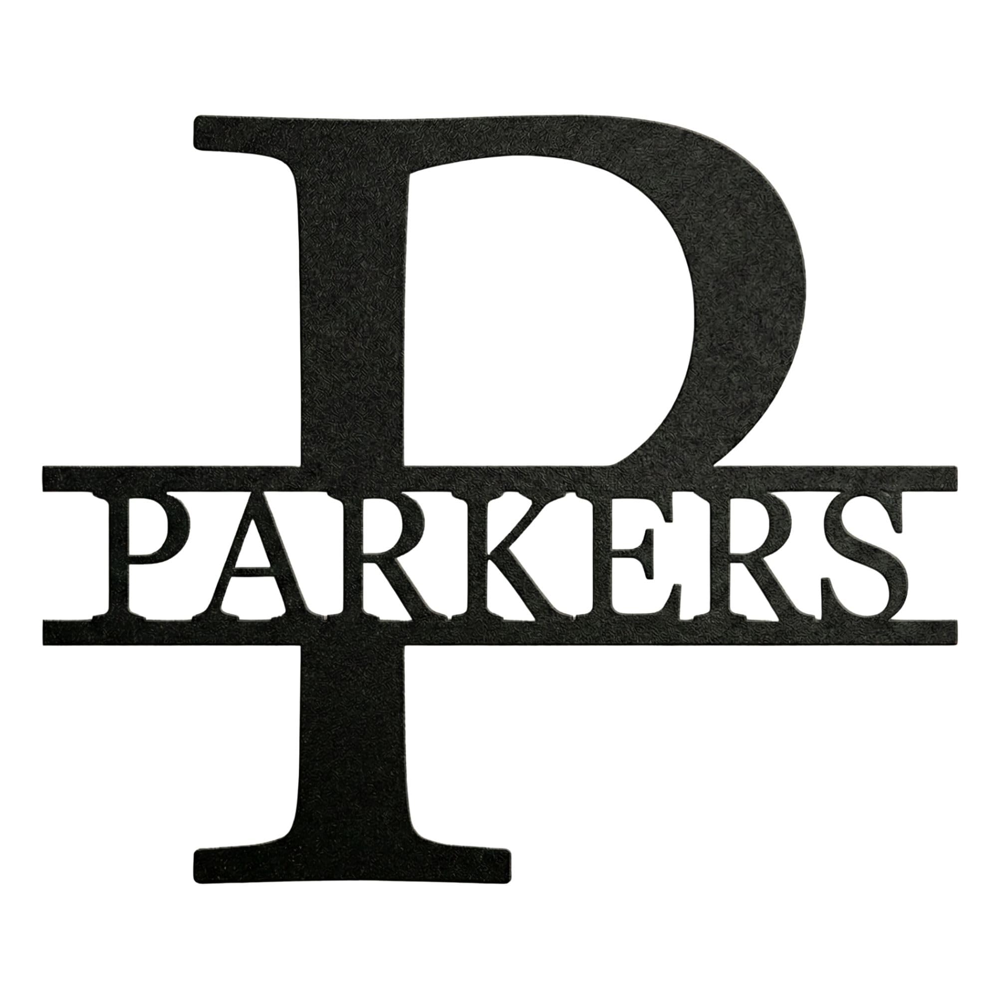 Custom Metal Monogram Family Name Sign - Modern Wall Art