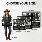 Customizable Metal Bar Sign - Powder-Coated Wall Art
