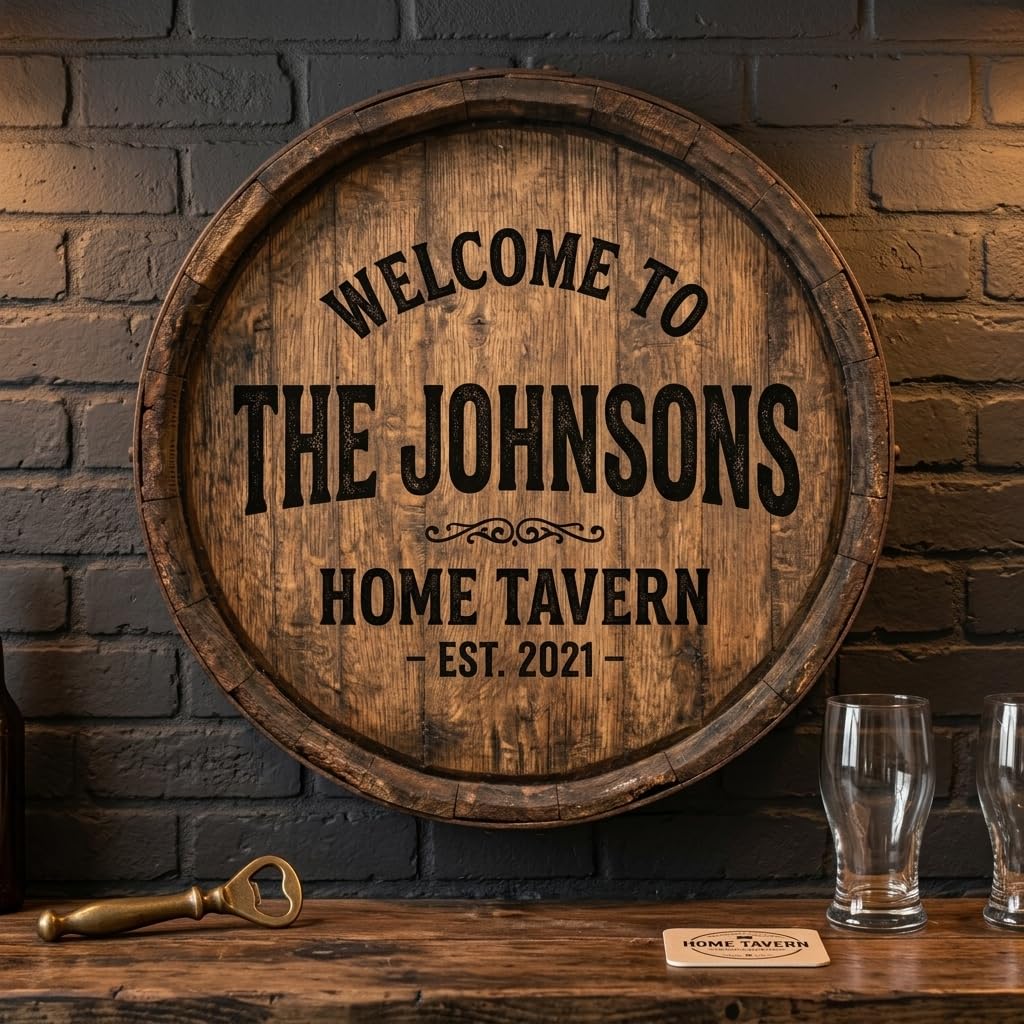 Custom Welcome Family Sign - 20 Textures Wall Decor