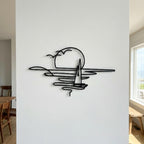 Nature Landscape Metal Wall Art - Mountain & Tree Decor