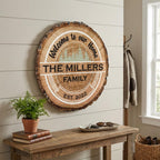Custom Welcome Family Sign - 20 Textures Wall Decor