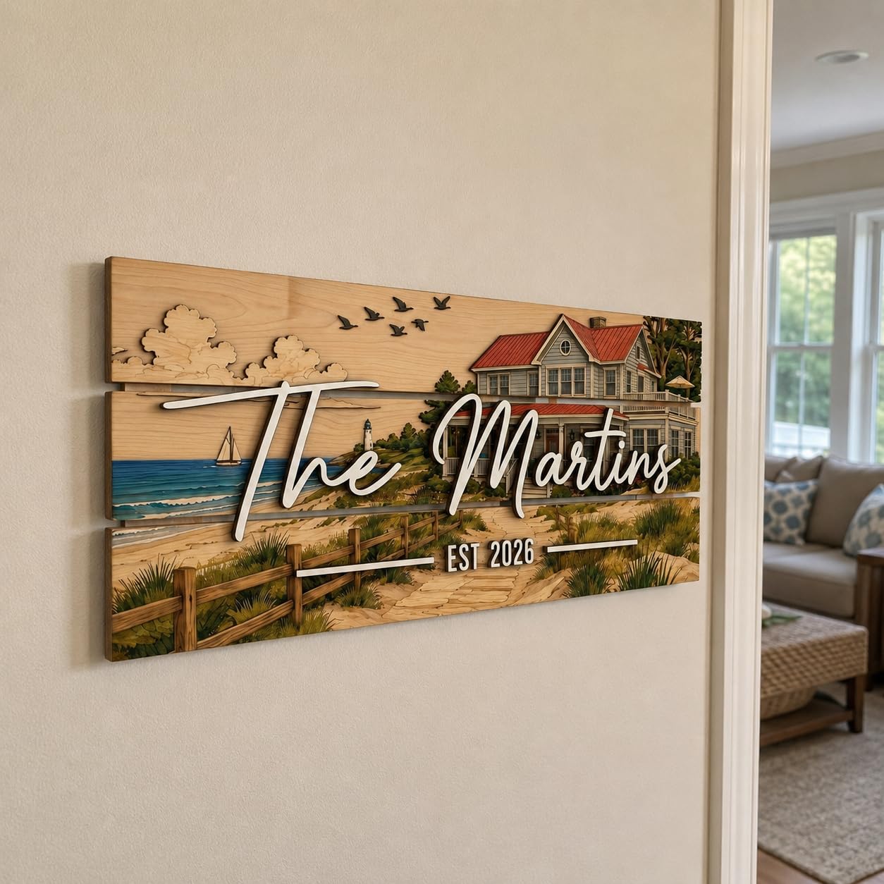 Custom Colorful Themed Pallet Family Name Sign | Aydan's Unique Finds