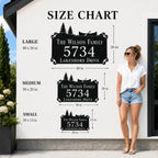 Lake House Metal Address Sign