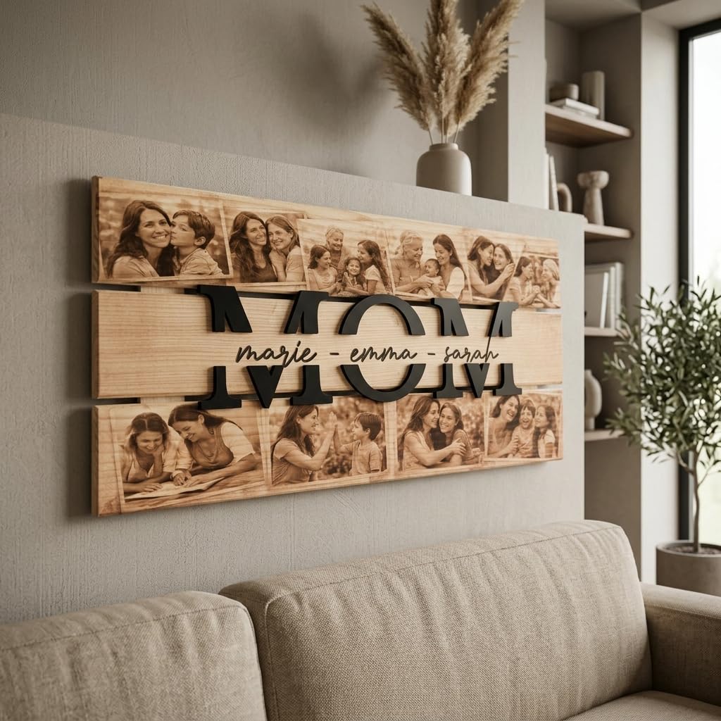 Personalized Photo Wood Sign for Mom - Mother's Day Gift | Aydan's Unique Finds