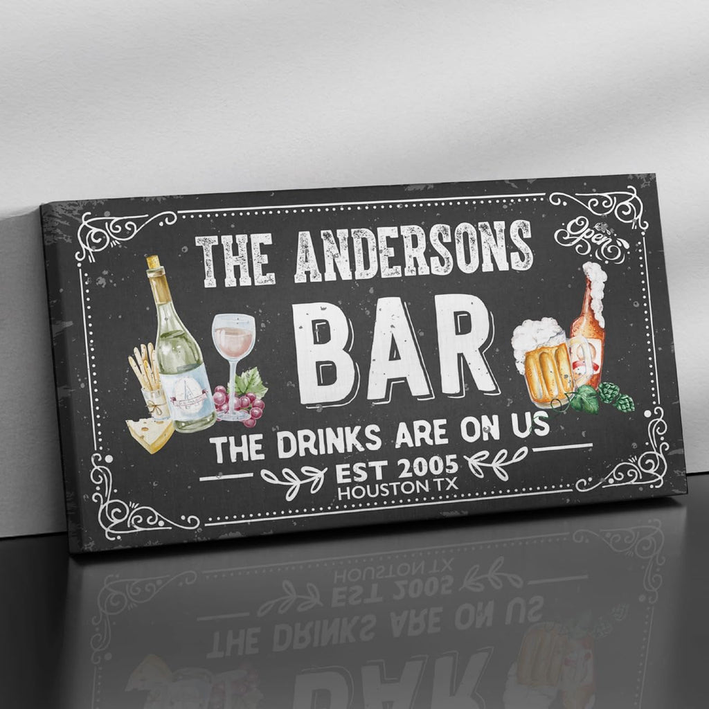 Custom Canvas Wall Art - Bar, Cabin & Nursery Sign | Aydan's Unique Finds