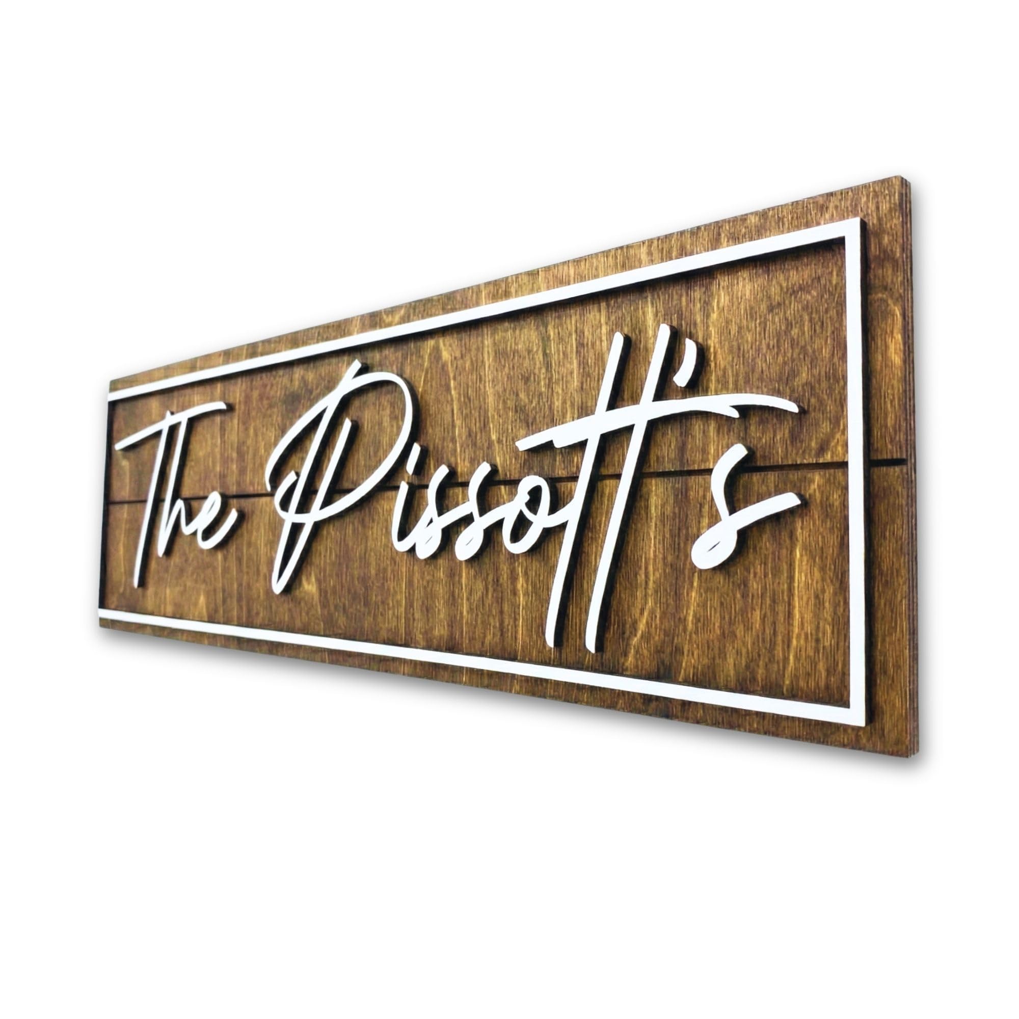 Personalized Family Name Sign - Art Deco Wood Wall Decor | Aydan's Unique Finds