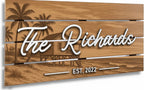 Decorative Wood Family Sign - Coastal Farmhouse Decor | Aydan's Unique Finds