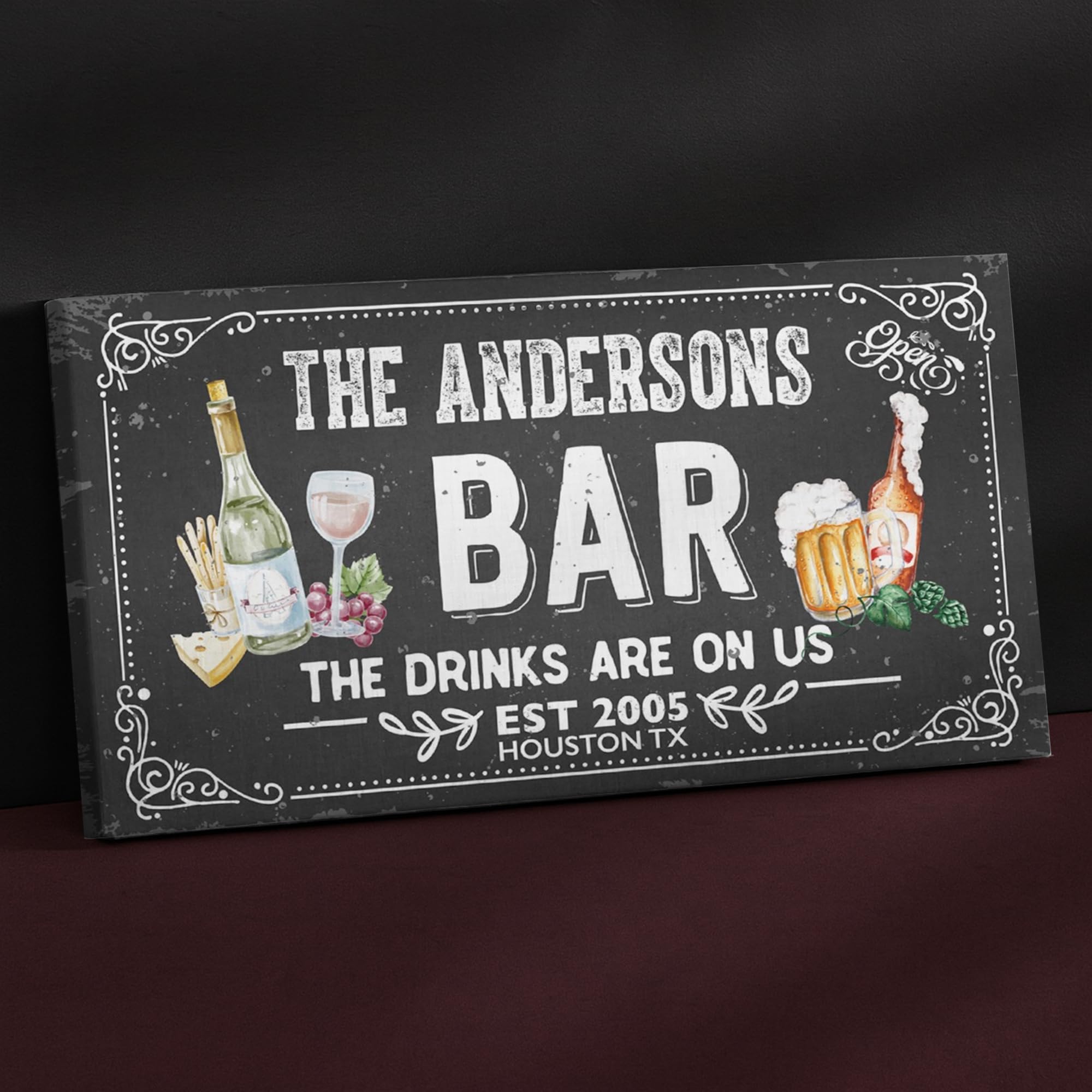 Custom Canvas Wall Art - Bar, Cabin & Nursery Sign | Aydan's Unique Finds
