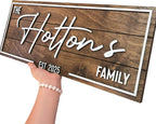 Personalized Family Name Sign - Art Deco Wood Wall Decor | Aydan's Unique Finds